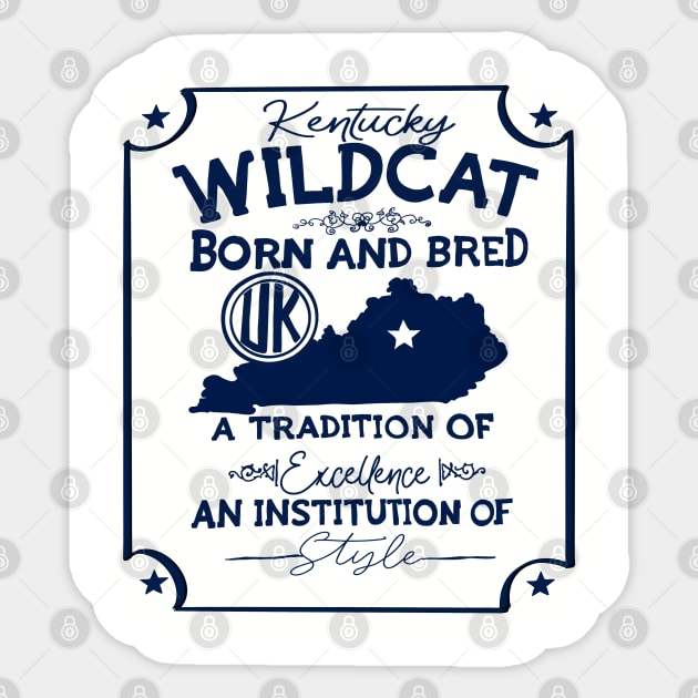 Kentucky Wildcats Born and Bread Sticker by Sheila’s Studio